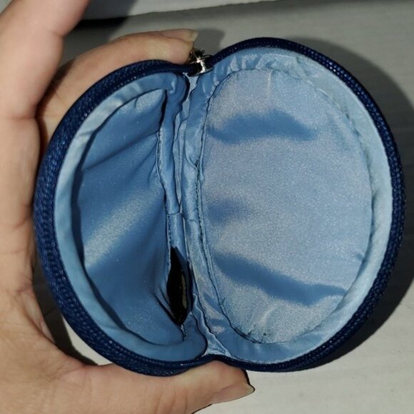 Coach Navy Leather Pouch Coin Wallet Change Purse Accessory Case BAG WOMEN'S - Picture 12 of 16